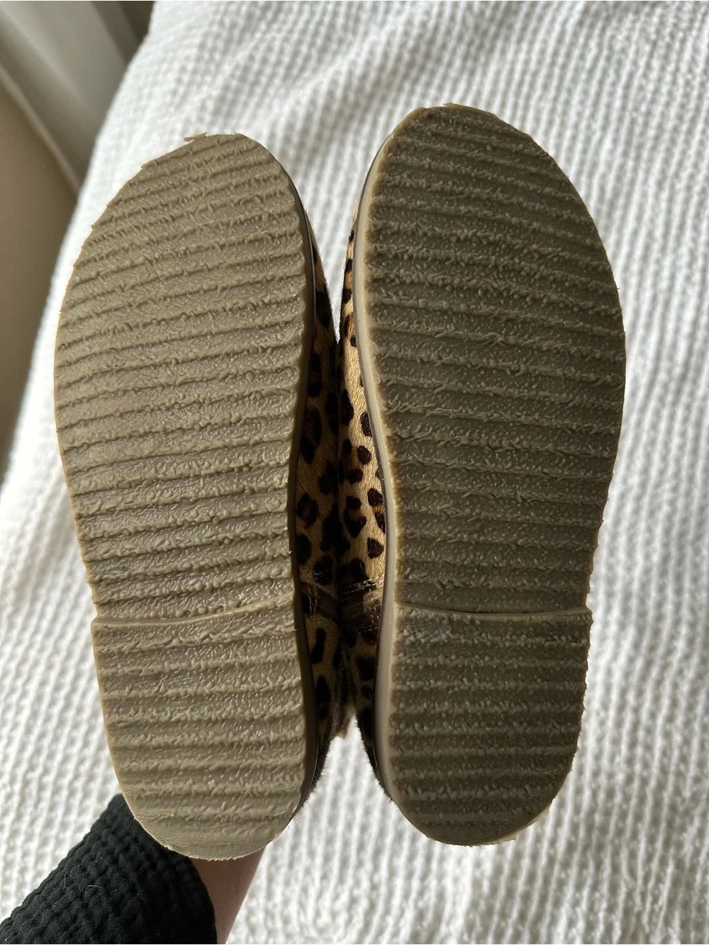 Mini Boden Girls Leopard Print Calf Hair Chelsea Ankle Boots Size 4Y